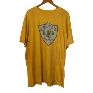 Life Is Good T-Shirt Simplify Camping Outdoor Print Single Stitch Men's XXL 2XL